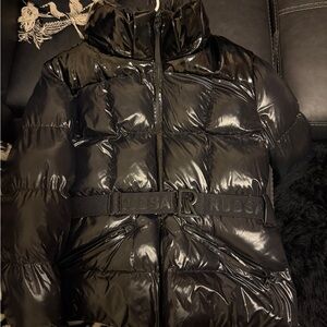 RUDSAK Women's Glossy Black Puffer Coat